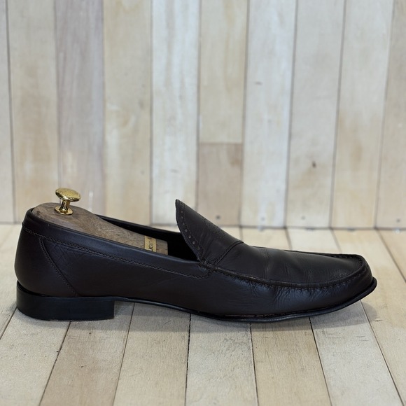 A.Testoni Brown Leather Loafer Slip On Shoes 142D15/60071 Men Size 12 At‎ $850 main image 9